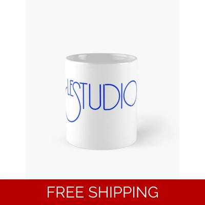 Classic Mug White Le Studio Royal Blue Logo